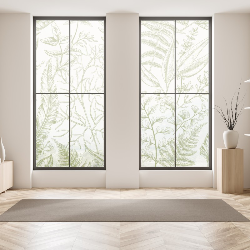 Naklejka na okno wschód słońca nad zielonymi pagórkami – Wallissimo®