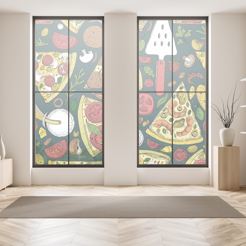 Naklejka na okno widok z lotu ptaka tropikalne wodospady z tęczą – Wallissimo®