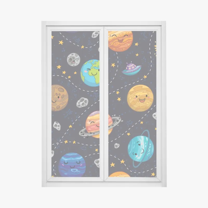 Naklejka na okno malowane akwarelą liście monstery – Wallissimo®