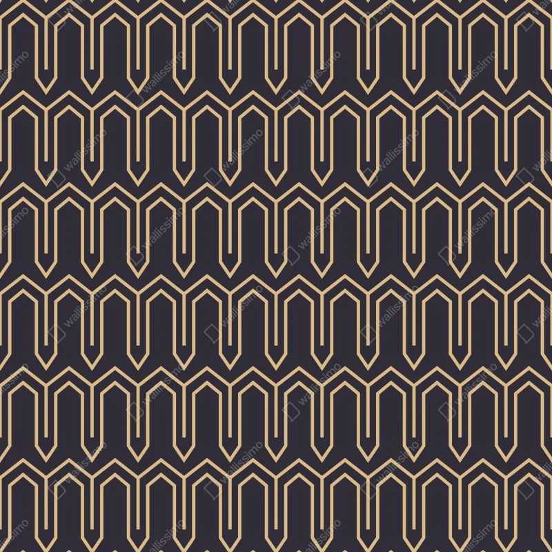 Naklejka na okno art deco geometryczny wzór w złocie na czarnym tle – Wallissimo® Naklejka na okno art deco geometryczny wzór w złocie na czarnym tle – Wallissimo®