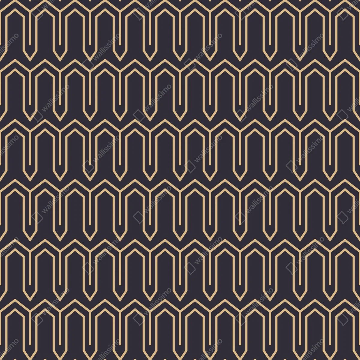 Naklejka na okno art deco geometryczny wzór w złocie na czarnym tle – Wallissimo® Naklejka na okno art deco geometryczny wzór w złocie na czarnym tle – Wallissimo®
