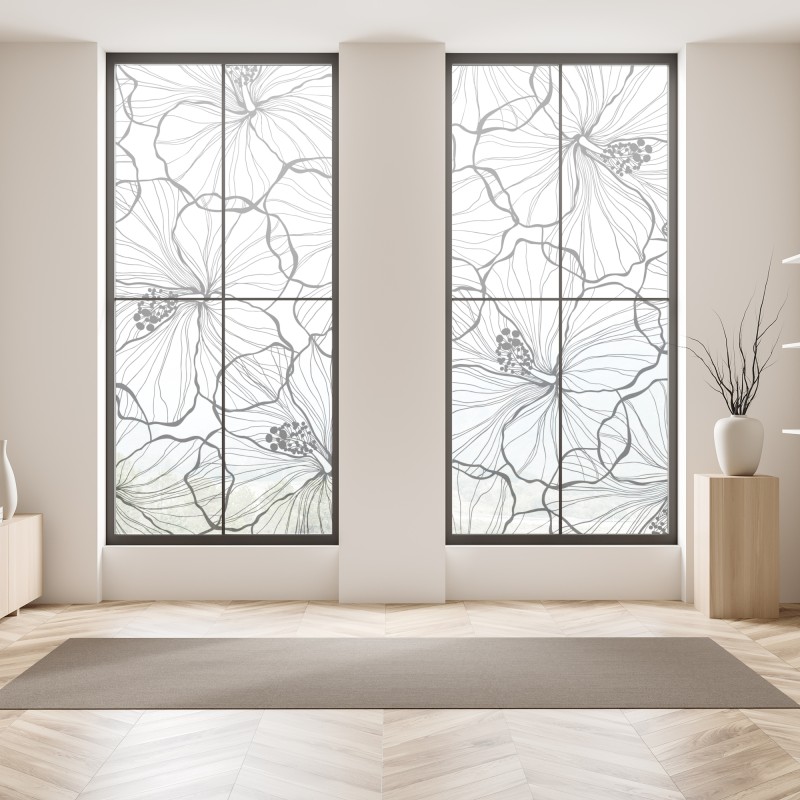 Naklejka na okno drewniany pomost nad spokojnym jeziorem – Wallissimo®