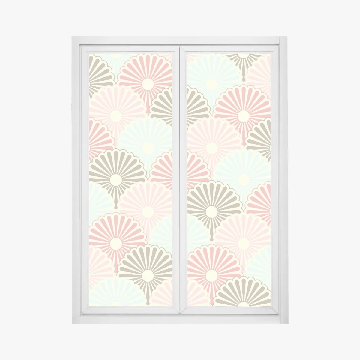 Naklejka na okno pastelowy wzór muszelkowy – Wallissimo® Naklejka na okno pastelowy wzór muszelkowy – Wallissimo®