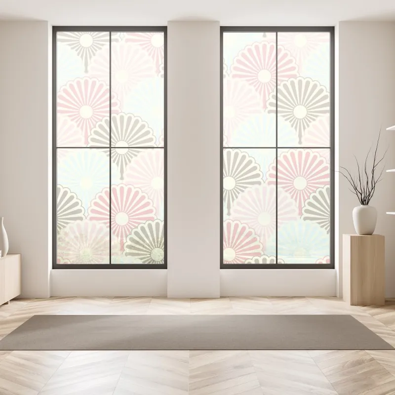 Naklejka na okno abstrakcyjne marmurowe tło w odcieniach turkusu i fioletu ze złotem – Wallissimo®