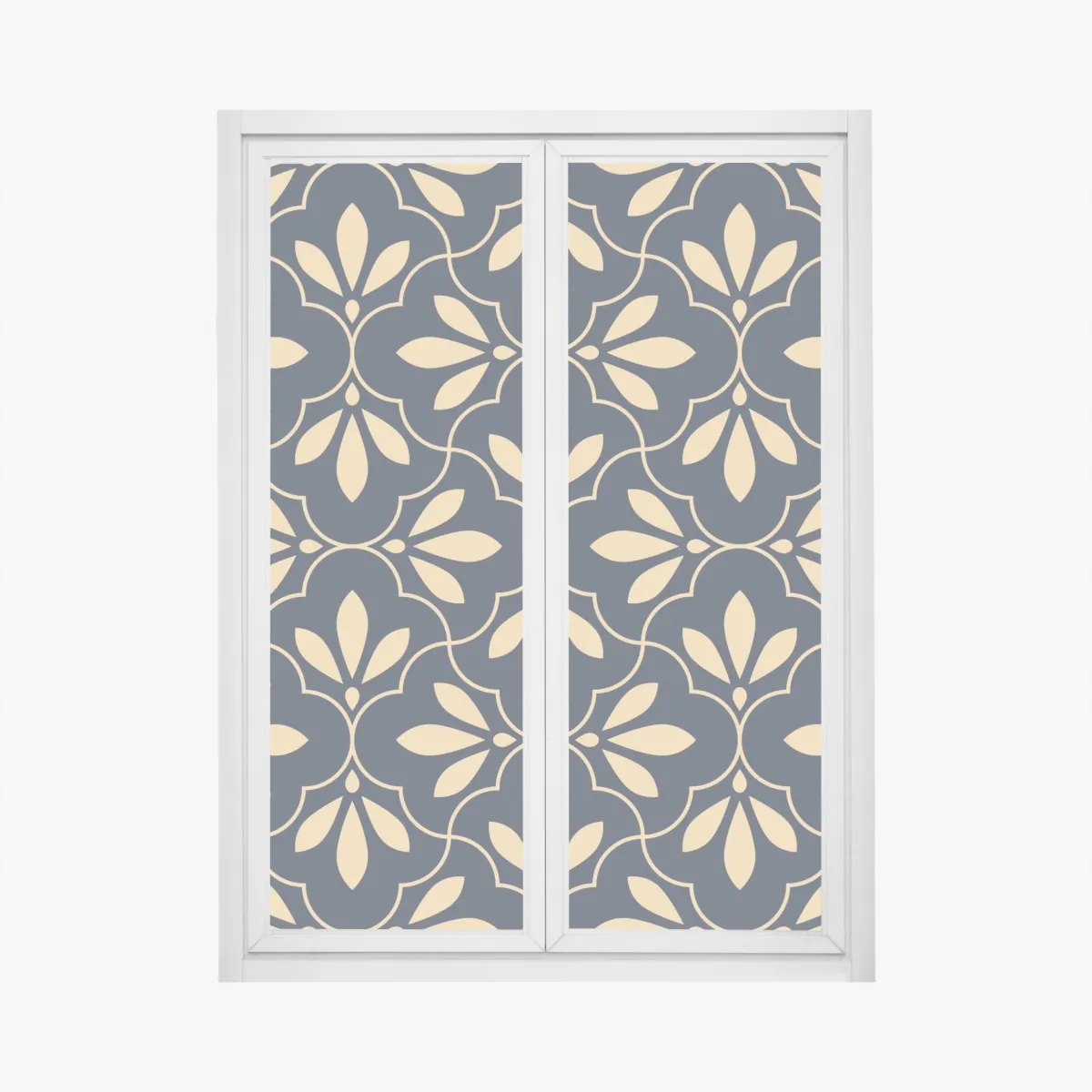 Naklejka na okno granatowo-beżowy ornament – Wallissimo® Naklejka na okno granatowo-beżowy ornament – Wallissimo®