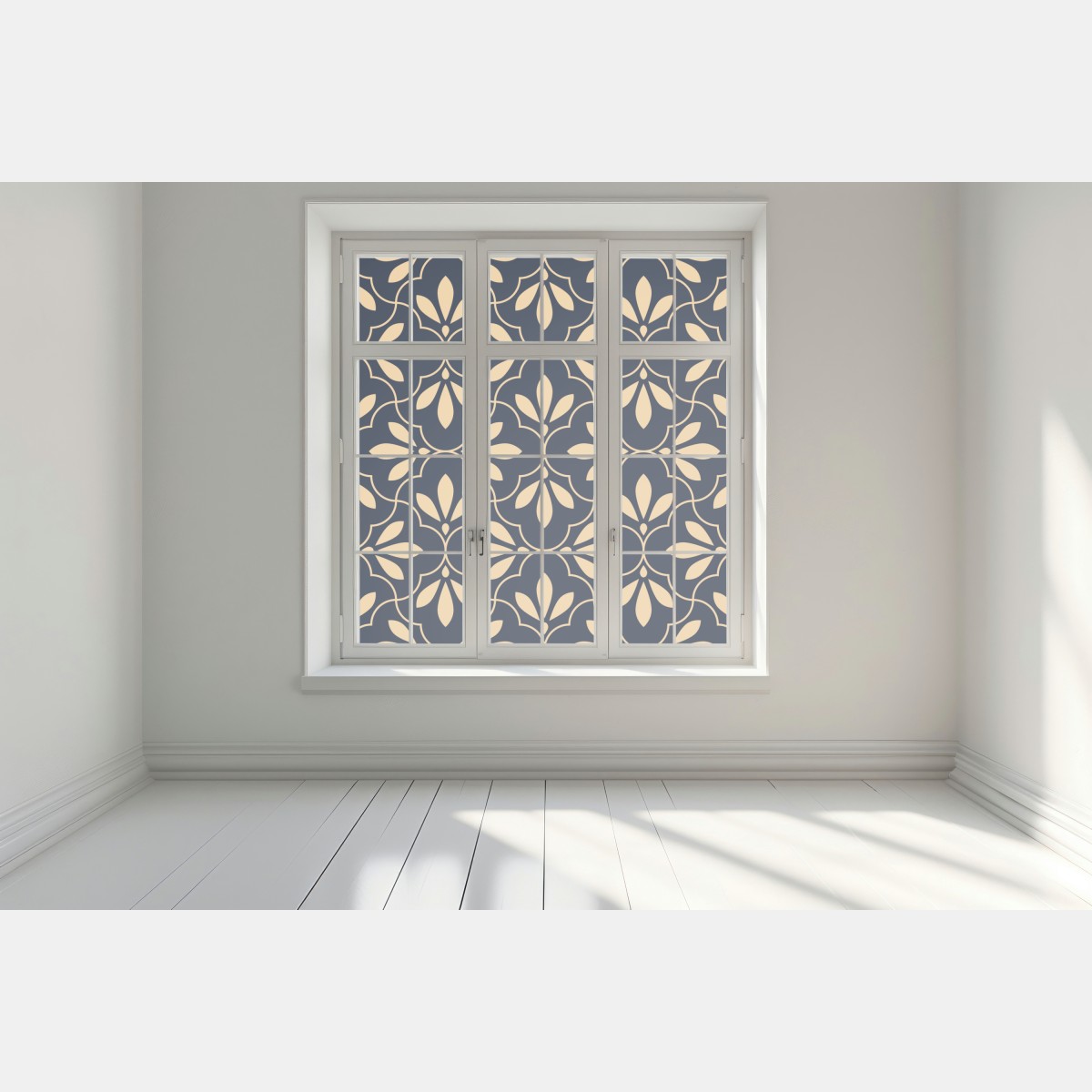 Naklejka na okno granatowo-beżowy ornament – Wallissimo® Naklejka na okno granatowo-beżowy ornament – Wallissimo®