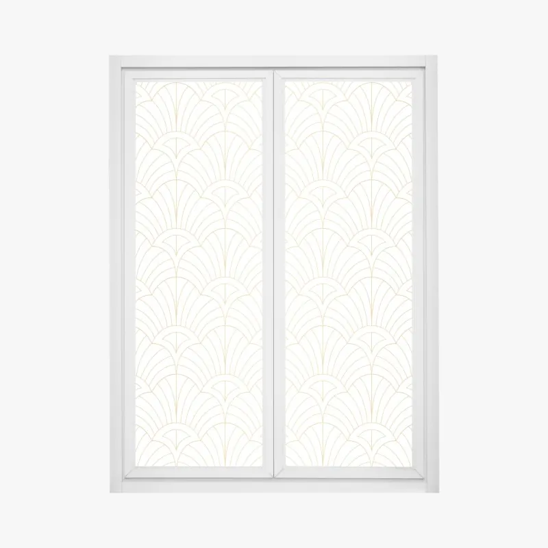 Naklejka na okno złoty wzór art deco