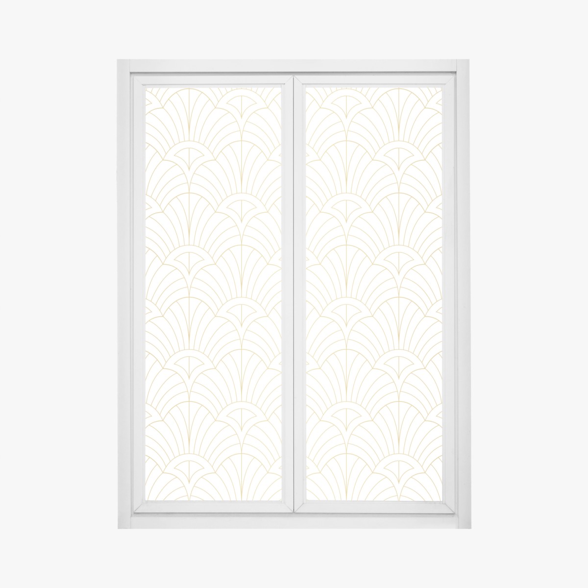 Window decal elegant gold art deco pattern