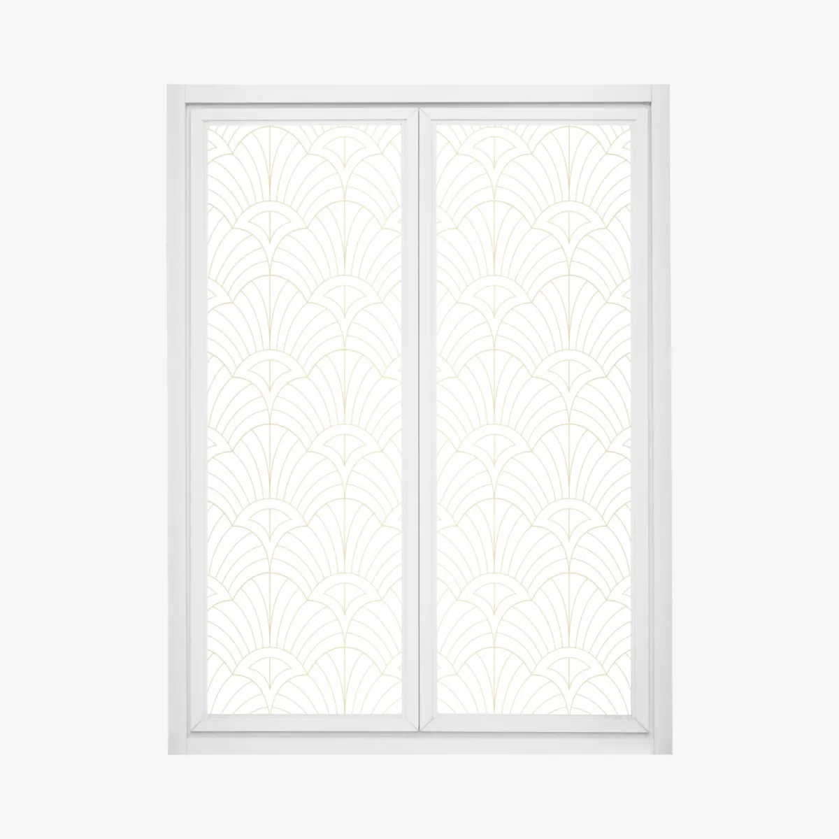 Naklejka na okno złoty wzór art deco – Wallissimo® Naklejka na okno złoty wzór art deco – Wallissimo®