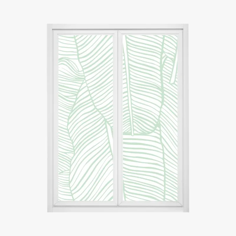 Naklejka na okno jesienne drzewa odbite w spokojnym jeziorze – Wallissimo®