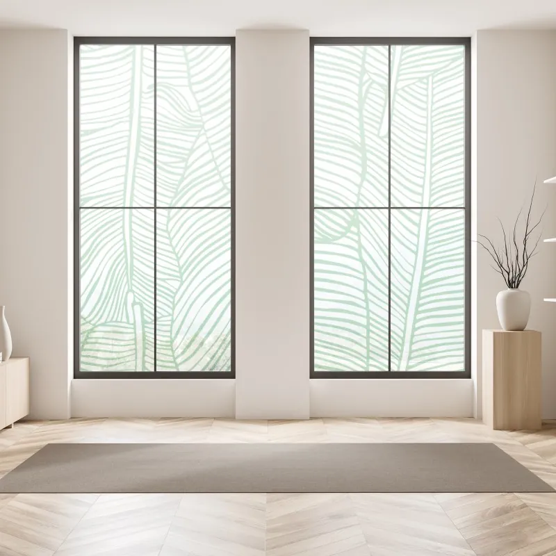 Naklejka na okno jesienne drzewa odbite w spokojnym jeziorze – Wallissimo®