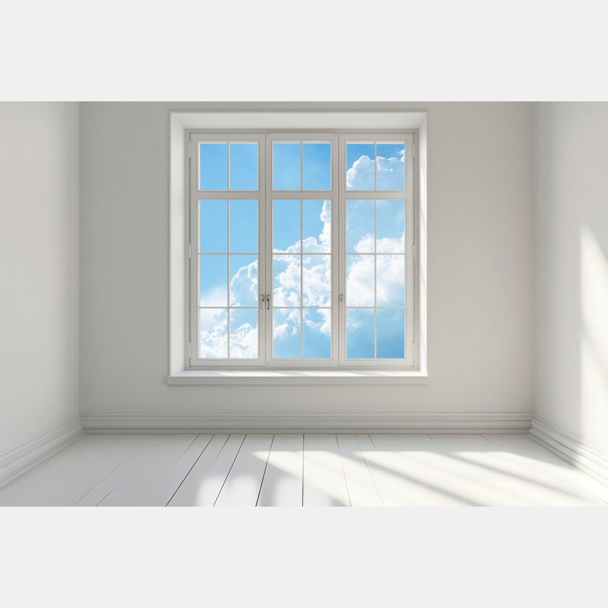 Naklejka na okno delikatne niebo z puszystymi chmurami – Wallissimo® Naklejka na okno delikatne niebo z puszystymi chmurami – Wallissimo®