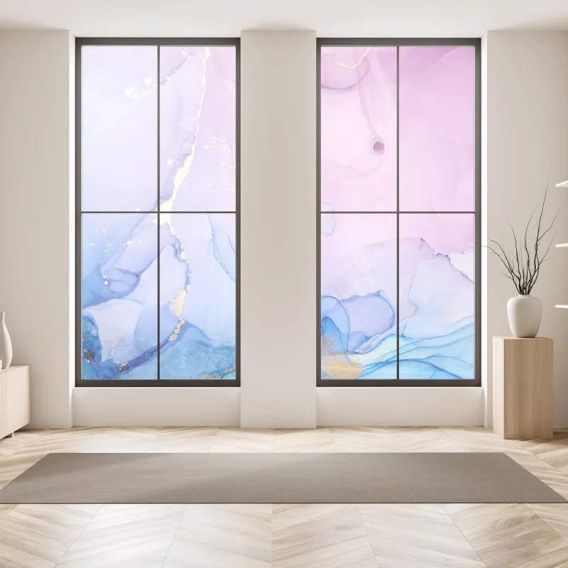 Naklejka na okno złote słoneczniki – Wallissimo®