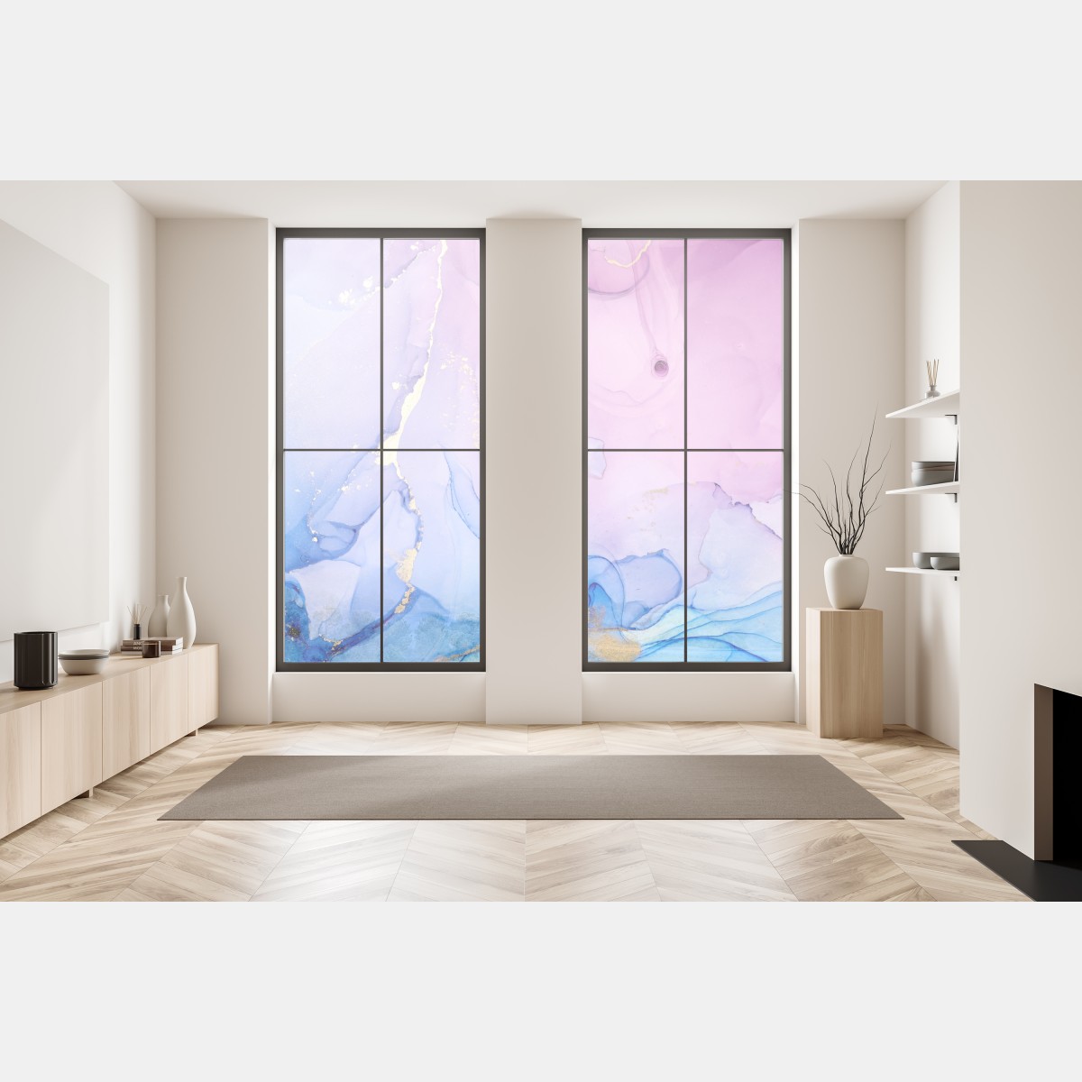 Naklejka na okno różowo-niebieski marmur abstrakcyjny – Wallissimo® Naklejka na okno różowo-niebieski marmur abstrakcyjny – Wallissimo®