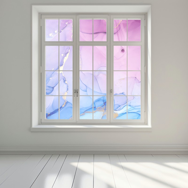 Naklejka na okno różowo-niebieski marmur abstrakcyjny – Wallissimo® Naklejka na okno różowo-niebieski marmur abstrakcyjny – Wallissimo®