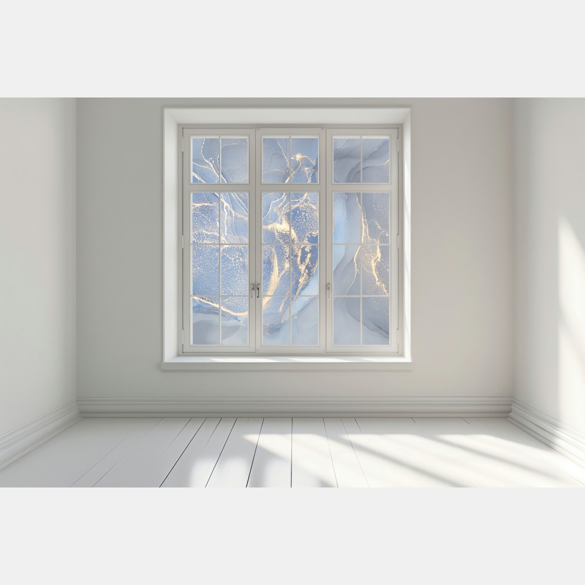 Naklejka na okno oceaniczny niebieski marmur ze złotymi żyłkami – Wallissimo® Naklejka na okno oceaniczny niebieski marmur ze złotymi żyłkami – Wallissimo®