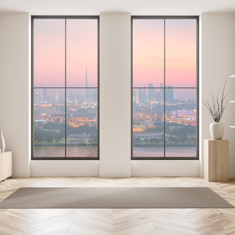 Naklejka na okno złoty art deco wzór okręgów – Wallissimo®