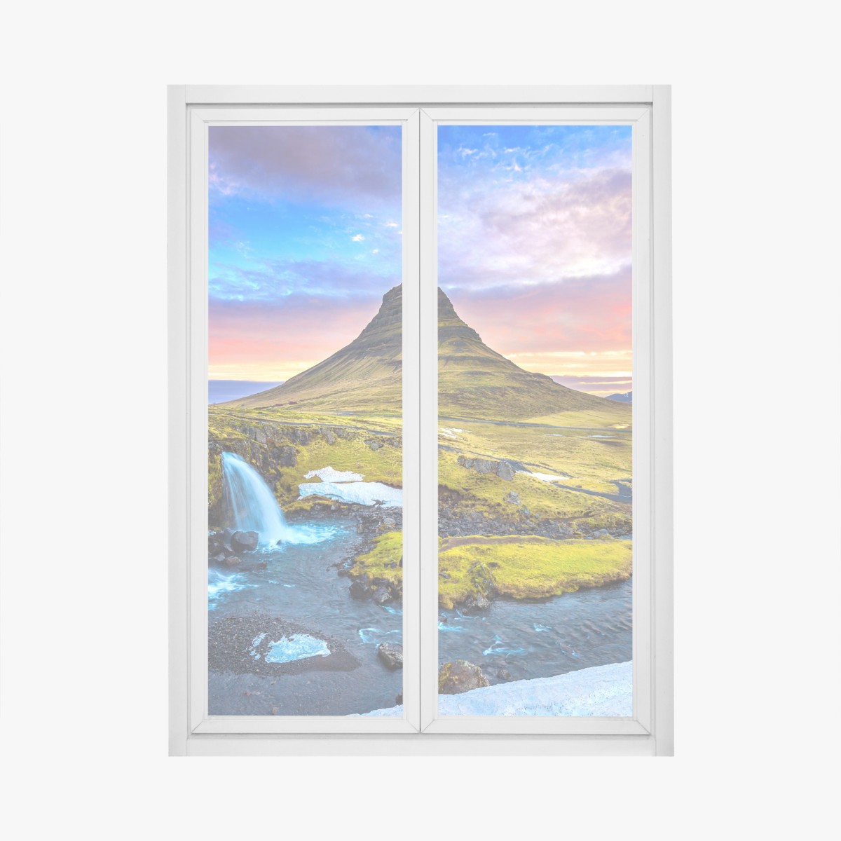 Window decal Kirkjufell sunrise mountain vista