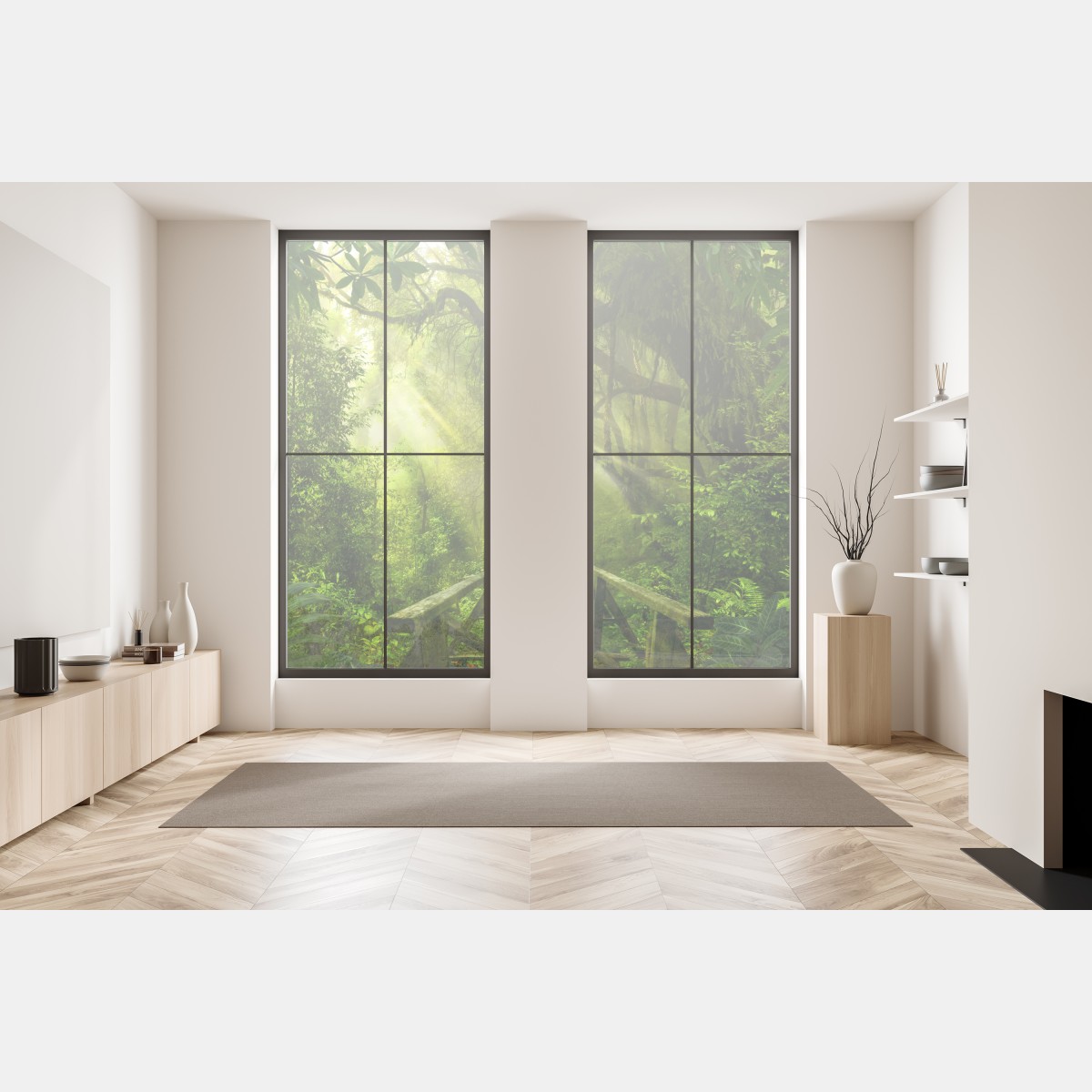 Naklejka na okno słoneczna leśna ścieżka – Wallissimo® Naklejka na okno słoneczna leśna ścieżka – Wallissimo®