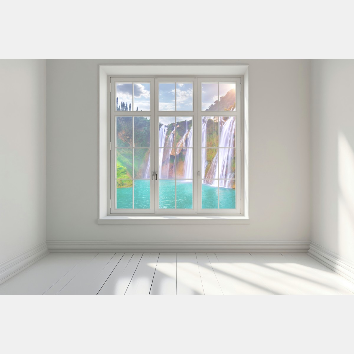 Naklejka na okno Jiulong wodospad turkusowa kaskada w Luoping, Chiny – Wallissimo® Naklejka na okno Jiulong wodospad turkusowa kaskada w Luoping, Chiny – Wallissimo®