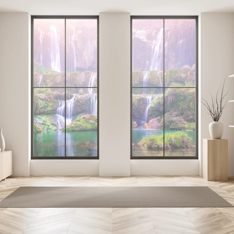 Naklejka na okno spokojny wodospad Jiulong w Luoping, Chiny – Wallissimo® Naklejka na okno spokojny wodospad Jiulong w Luoping, Chiny – Wallissimo®