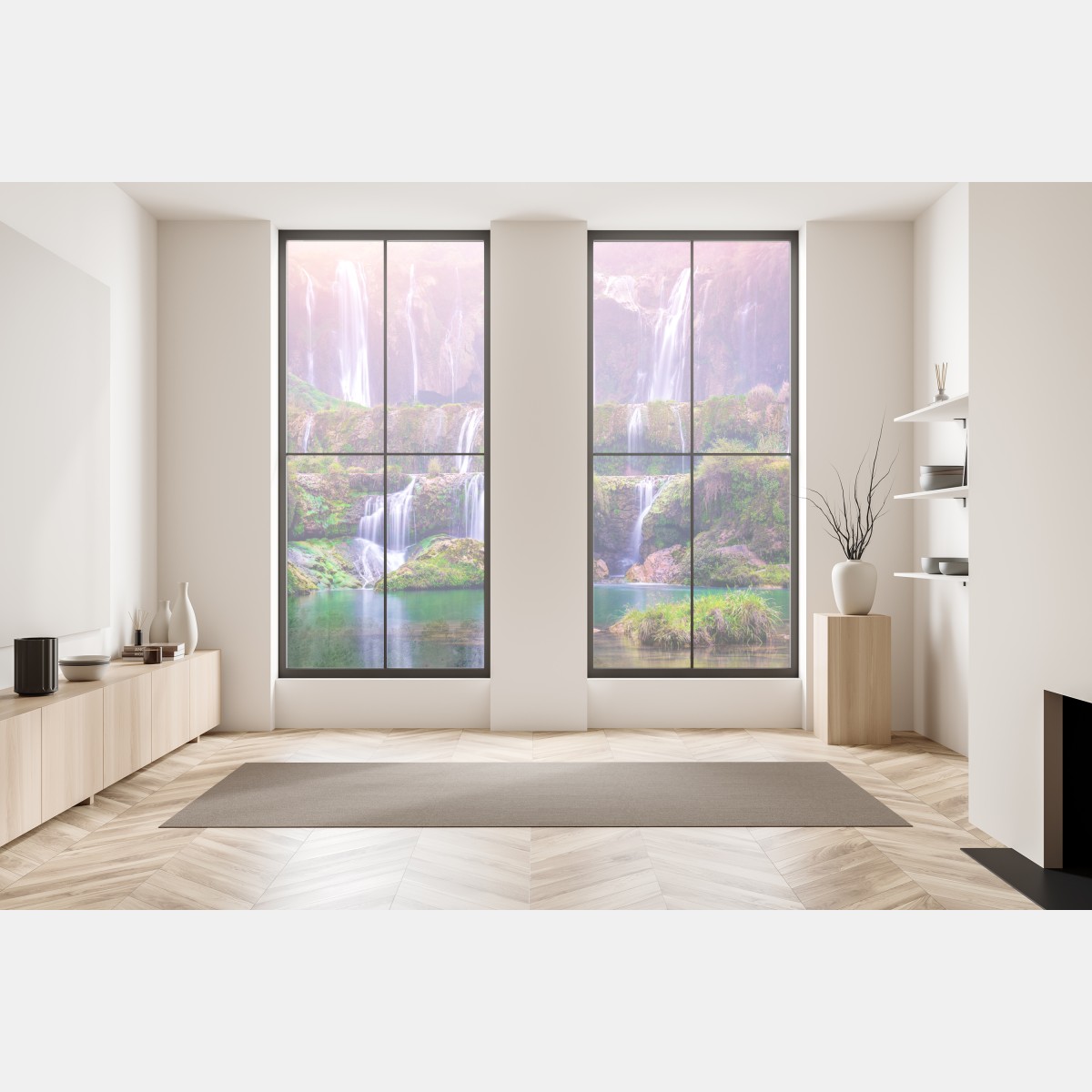 Naklejka na okno spokojny wodospad Jiulong w Luoping, Chiny – Wallissimo® Naklejka na okno spokojny wodospad Jiulong w Luoping, Chiny – Wallissimo®