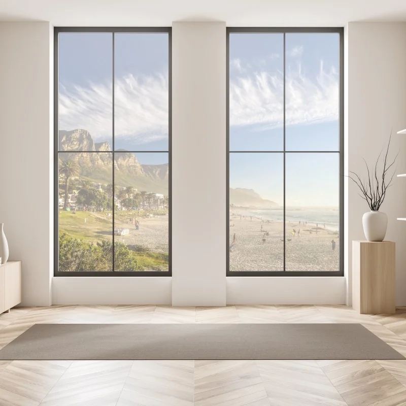 Naklejka na okno abstrakcyjne marmurowe tło w odcieniach turkusu i fioletu ze złotem – Wallissimo®