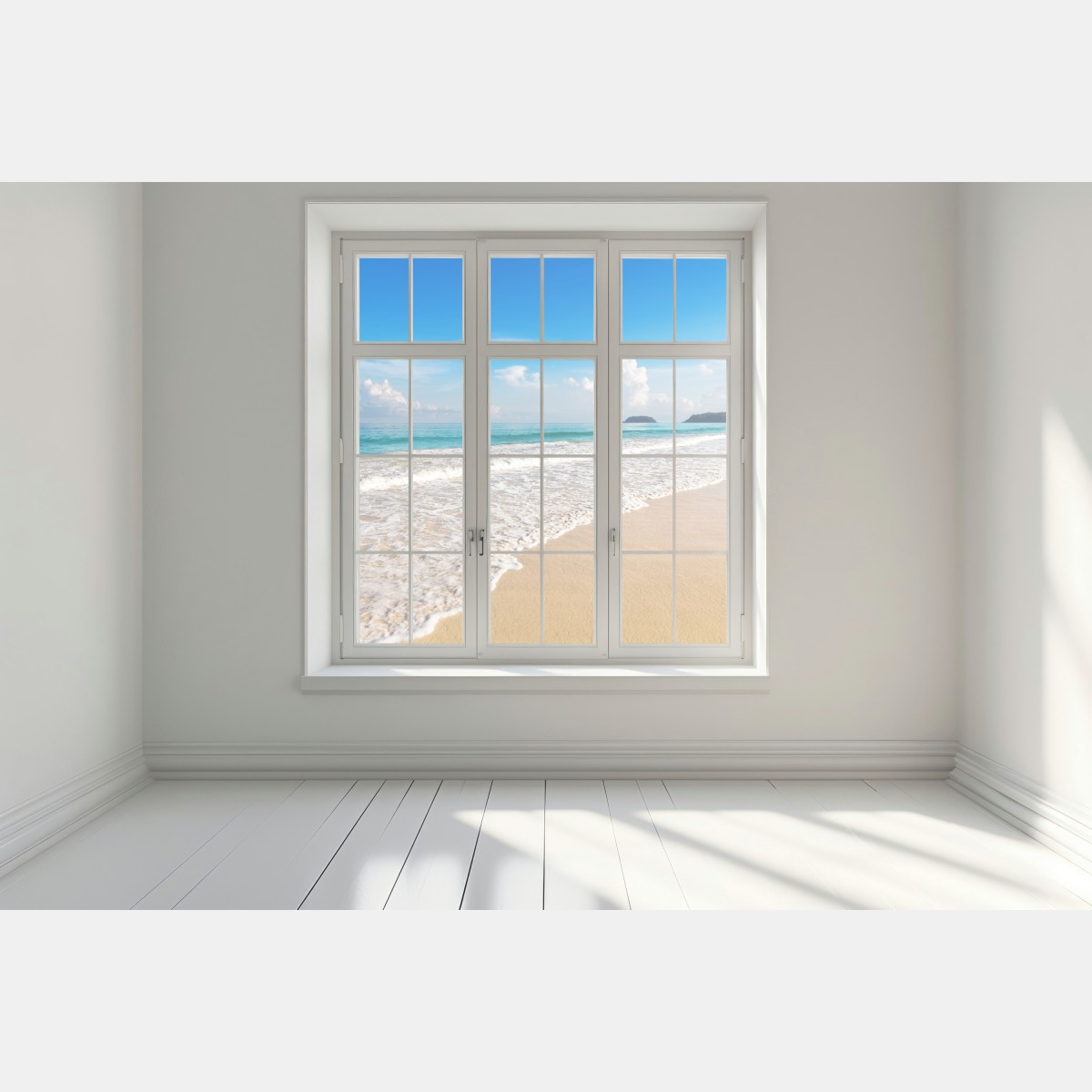 Naklejka na okno plaża Karon, Phuket: spokojne morze – Wallissimo® Naklejka na okno plaża Karon, Phuket: spokojne morze – Wallissimo®