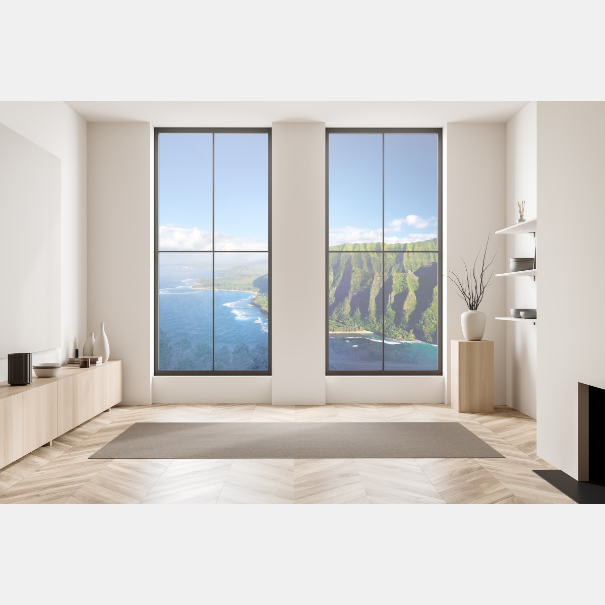 Naklejka na okno majestatyczne klify nad turkusowym oceanem – Wallissimo® Naklejka na okno majestatyczne klify nad turkusowym oceanem – Wallissimo®