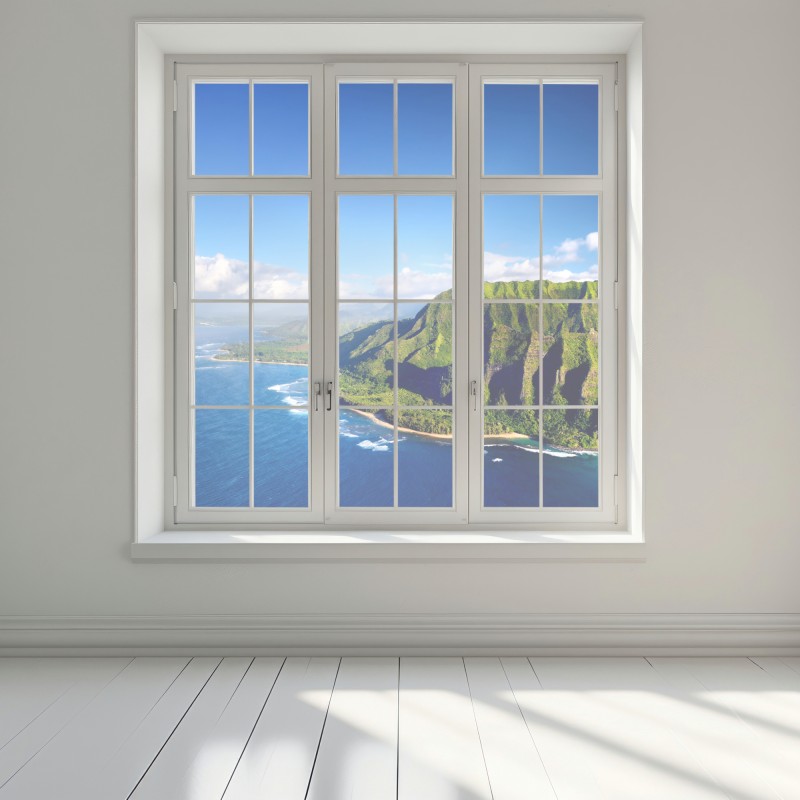 Naklejka na okno majestatyczne klify nad turkusowym oceanem – Wallissimo® Naklejka na okno majestatyczne klify nad turkusowym oceanem – Wallissimo®