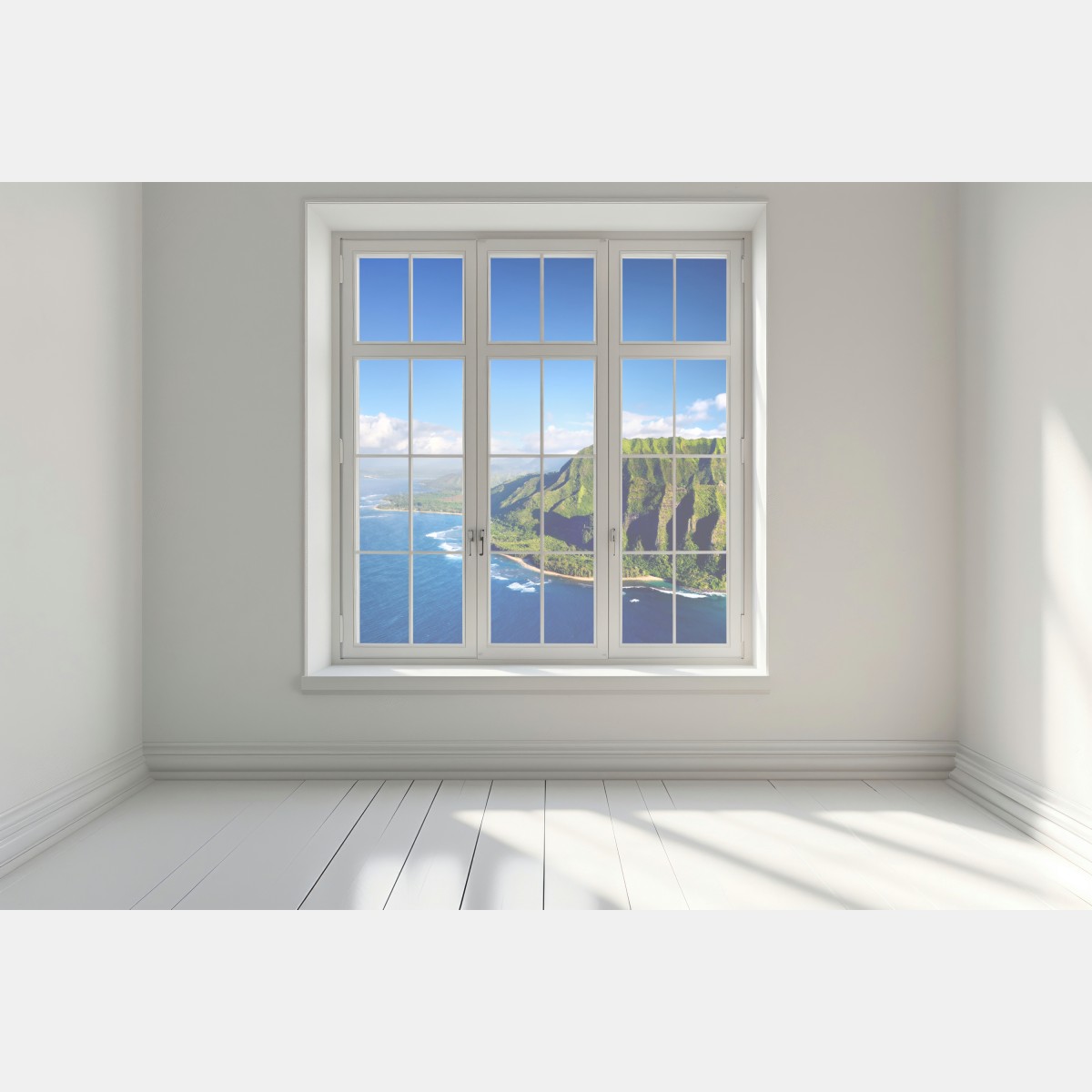 Naklejka na okno majestatyczne klify nad turkusowym oceanem – Wallissimo® Naklejka na okno majestatyczne klify nad turkusowym oceanem – Wallissimo®