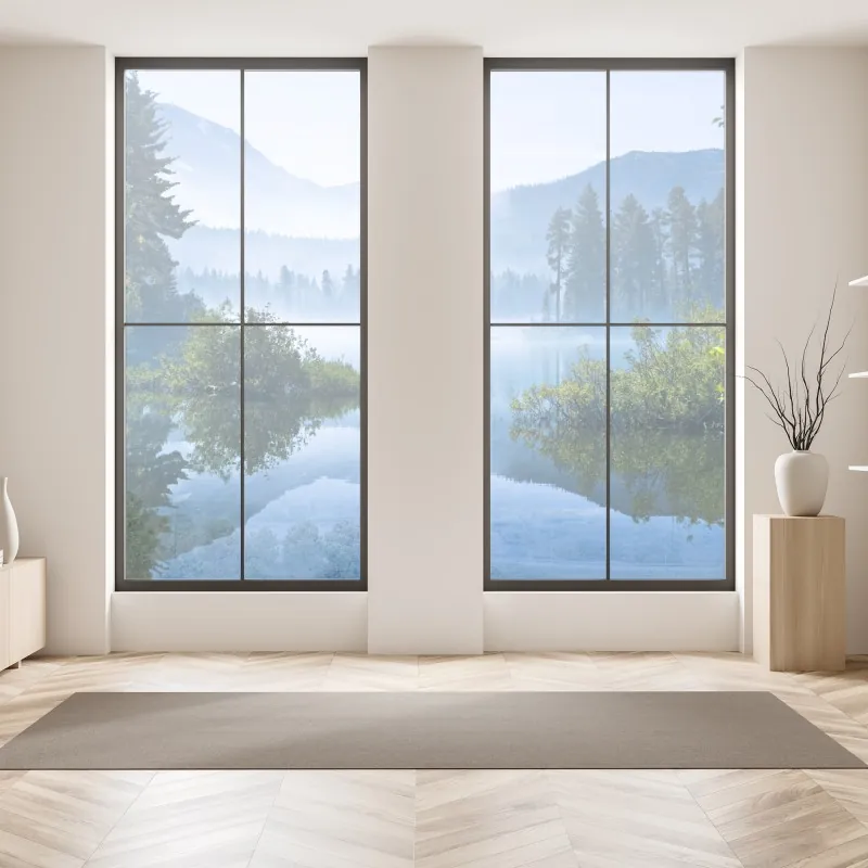 Naklejka na okno słoneczna łąka o zachodzie słońca – Wallissimo®