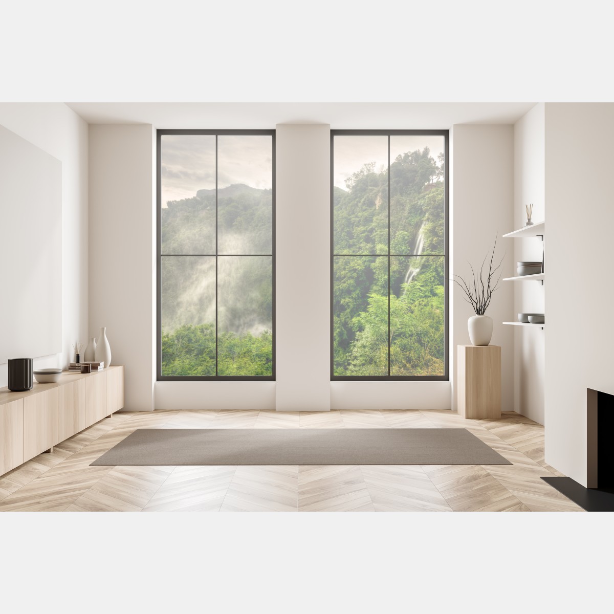 Naklejka na okno wodospad Marmore w Umbrii: mglista zieleń – Wallissimo® Naklejka na okno wodospad Marmore w Umbrii: mglista zieleń – Wallissimo®