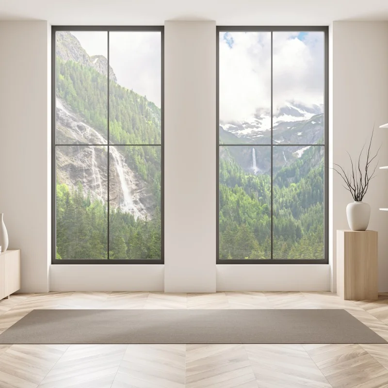 Naklejka na okno delikatny pastelowy wzór kwiatowy – Wallissimo®