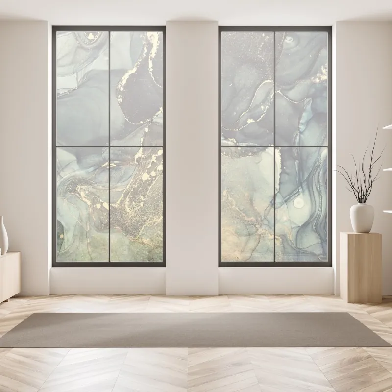 Naklejka na okno różowy wzór z piwoniami – Wallissimo®