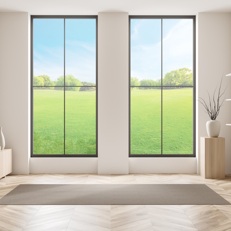 Naklejka na okno różowy wzór z piwoniami – Wallissimo®