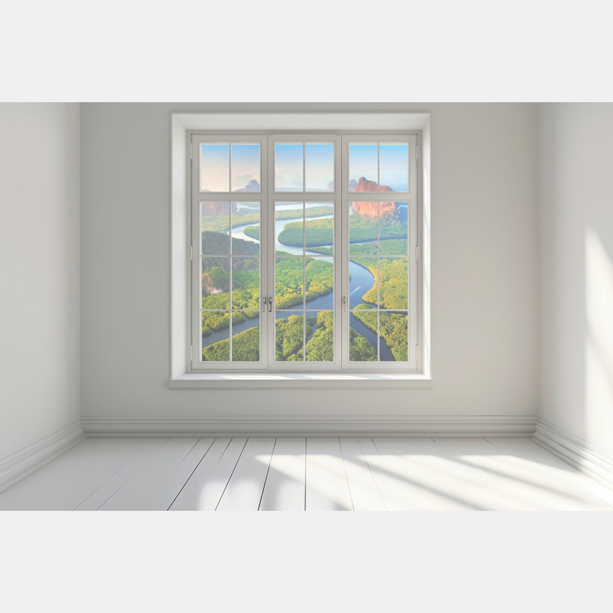 Naklejka na okno wschód słońca nad Zatoką Phang Nga – Wallissimo® Naklejka na okno wschód słońca nad Zatoką Phang Nga – Wallissimo®