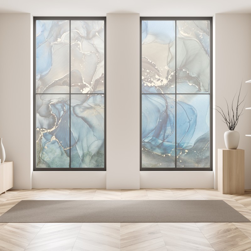 Naklejka na okno delikatny wzór z magnoliami – Wallissimo®