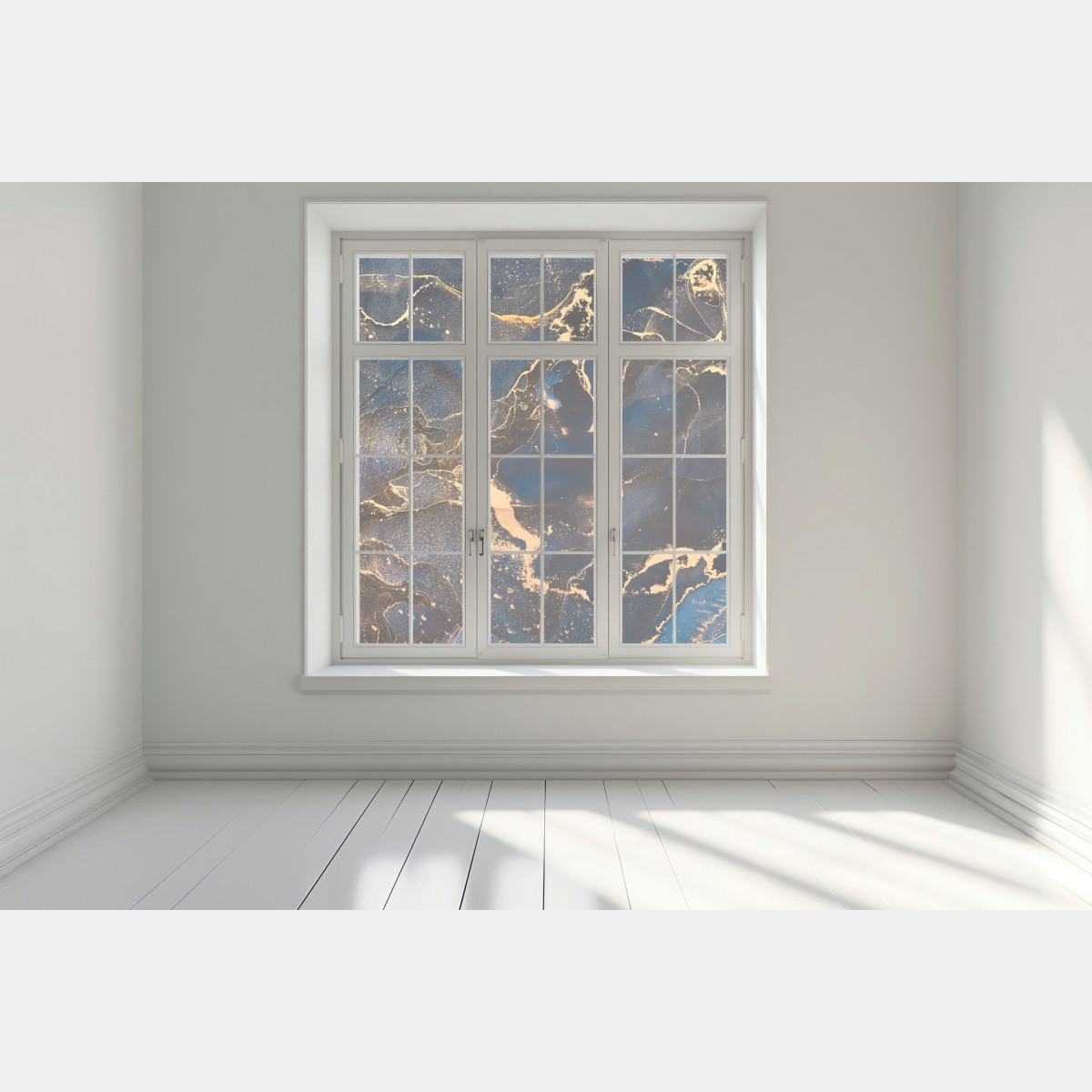Naklejka na okno nocny marmur ze złotymi żyłkami – Wallissimo® Naklejka na okno nocny marmur ze złotymi żyłkami – Wallissimo®