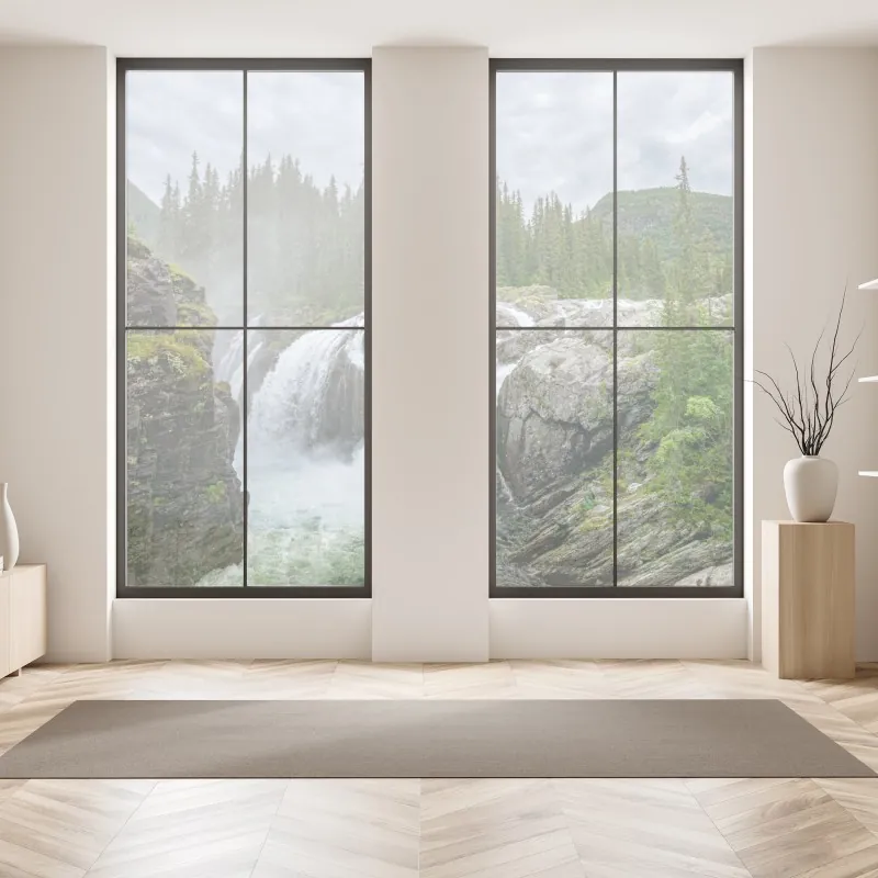 Naklejka na okno abstrakcyjne marmurowe tło w odcieniach turkusu i fioletu ze złotem – Wallissimo®