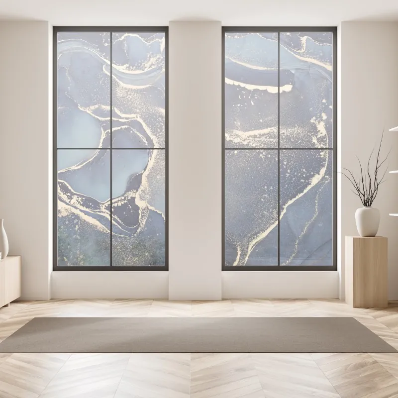 Naklejka na okno różowy wzór z piwoniami – Wallissimo®