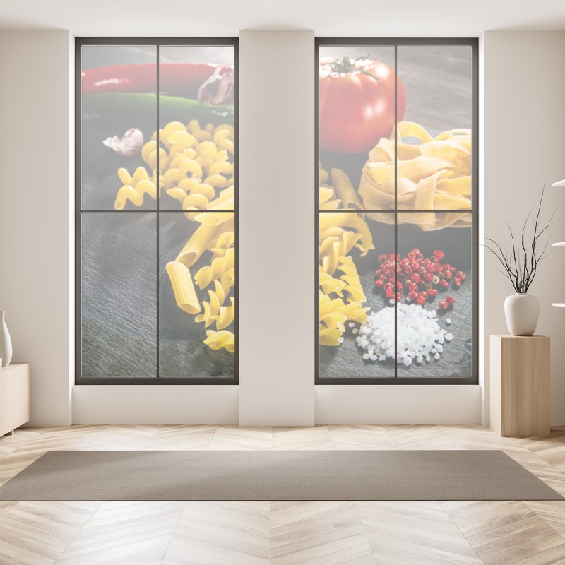 Naklejka na okno żywy warstwowy gradient górski – Wallissimo®