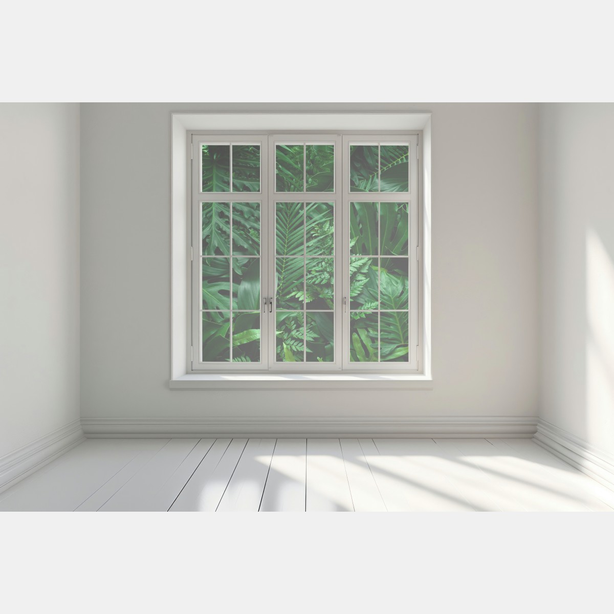 Naklejka na okno bujne tropikalne liście – Wallissimo® Naklejka na okno bujne tropikalne liście – Wallissimo®