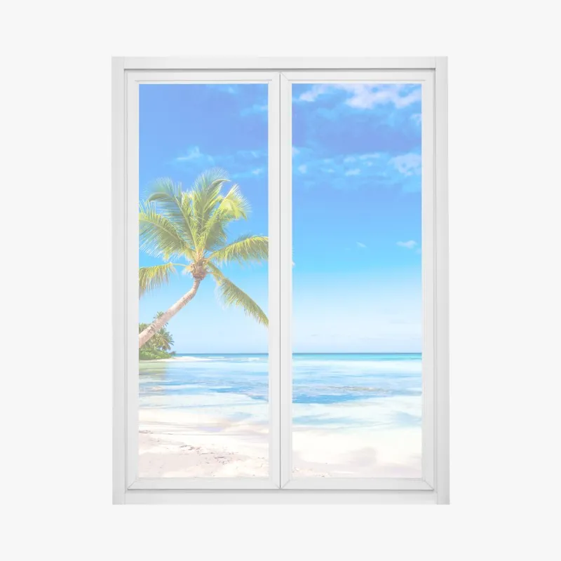 Naklejka na okno spokojne wydmy na wybrzeżu Niemiec – Wallissimo®