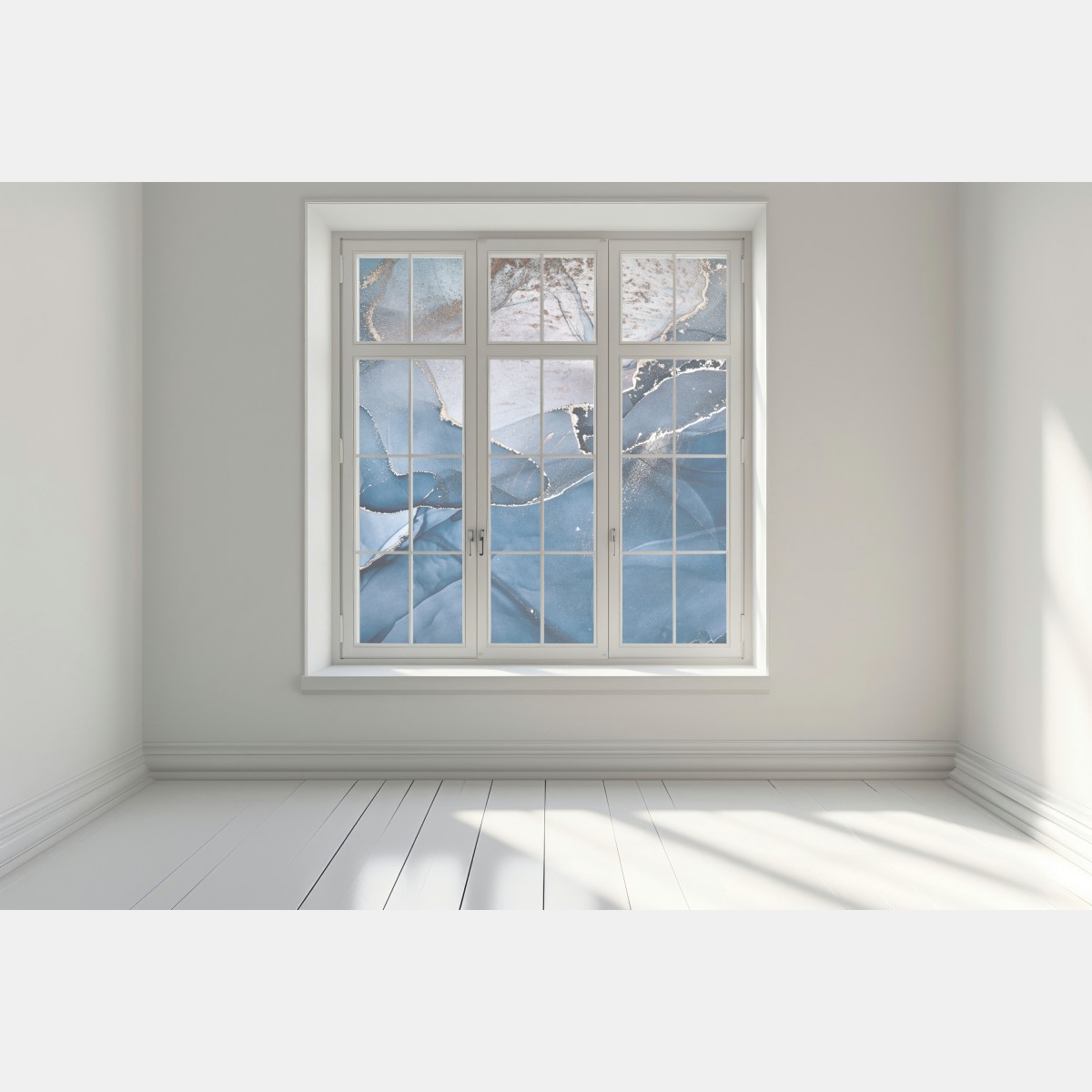 Naklejka na okno głęboki niebieski marmur abstrakcja – Wallissimo® Naklejka na okno głęboki niebieski marmur abstrakcja – Wallissimo®