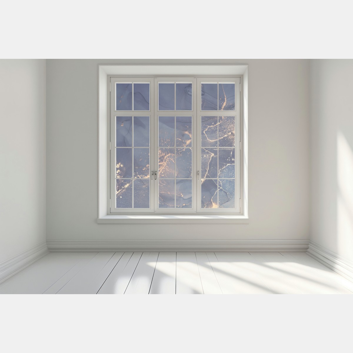 Naklejka na okno granatowa marmurowa abstrakcja ze złotymi żyłkami – Wallissimo® Naklejka na okno granatowa marmurowa abstrakcja ze złotymi żyłkami – Wallissimo®