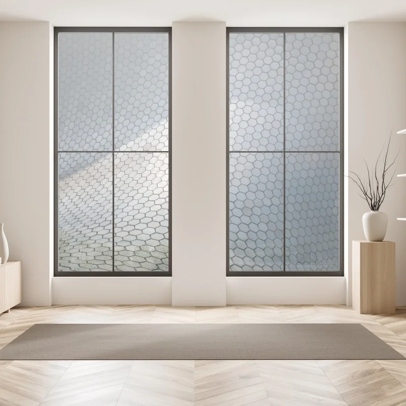 Naklejka na okno słoneczna łąka z mniszkami i błękitnym niebem – Wallissimo®