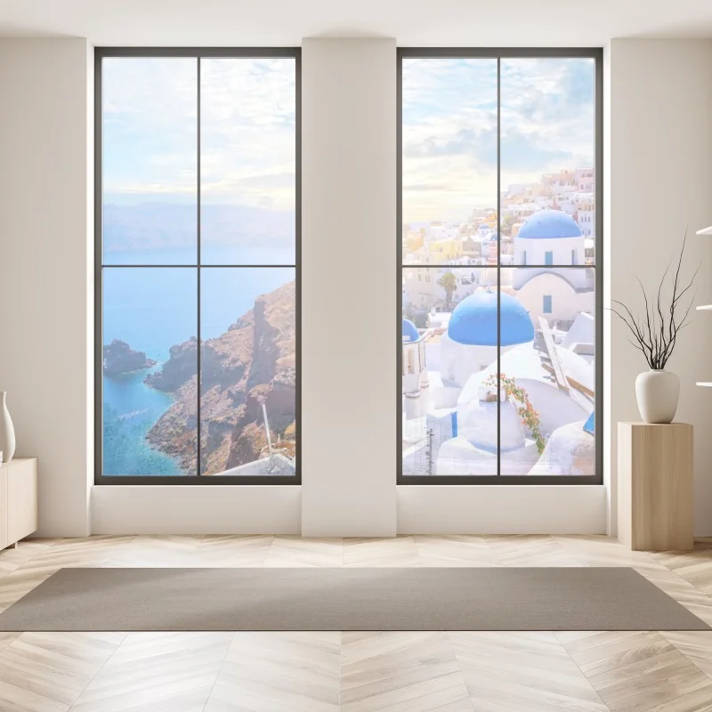 Naklejka na okno eteryczny pejzaż chmur – Wallissimo®