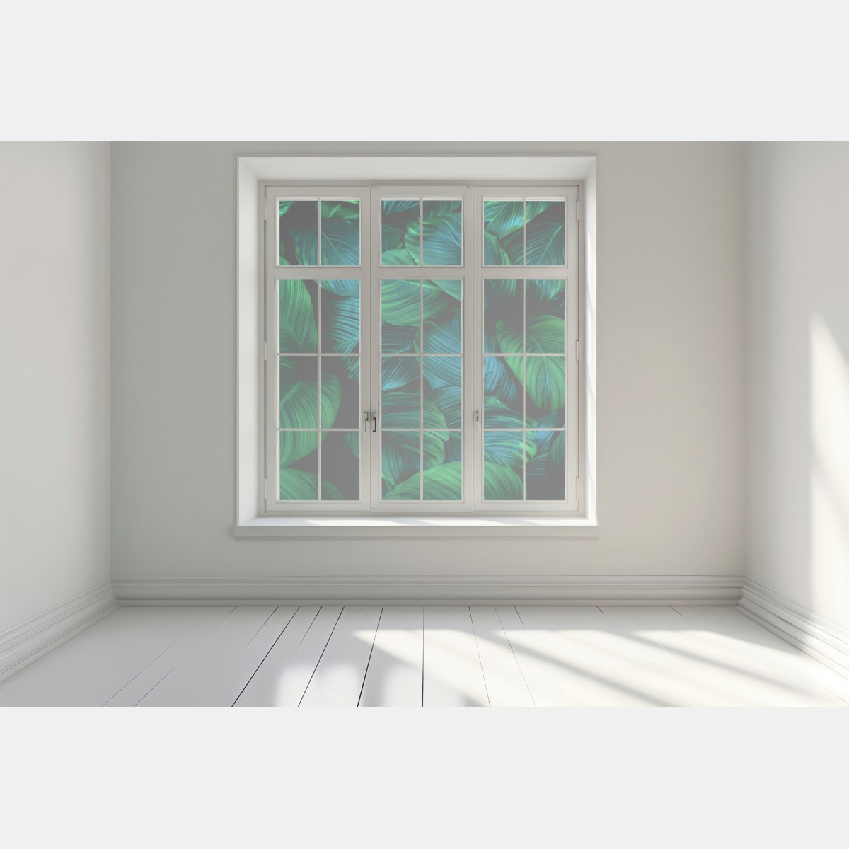 Naklejka na okno bujne tropikalne liście – Wallissimo® Naklejka na okno bujne tropikalne liście – Wallissimo®