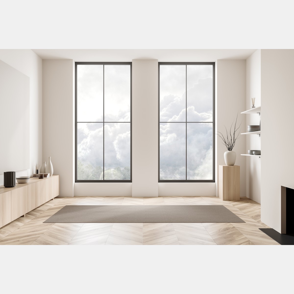 Naklejka na okno eteryczny pejzaż chmur – Wallissimo® Naklejka na okno eteryczny pejzaż chmur – Wallissimo®